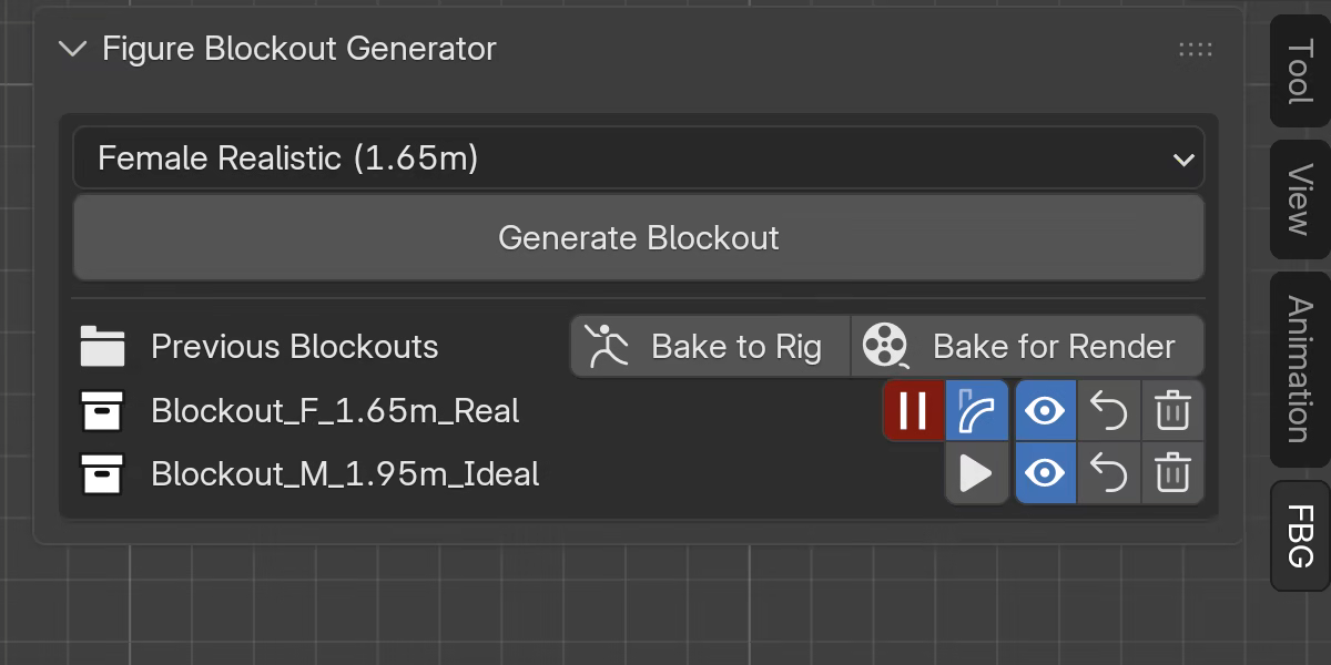 Previous Blockouts